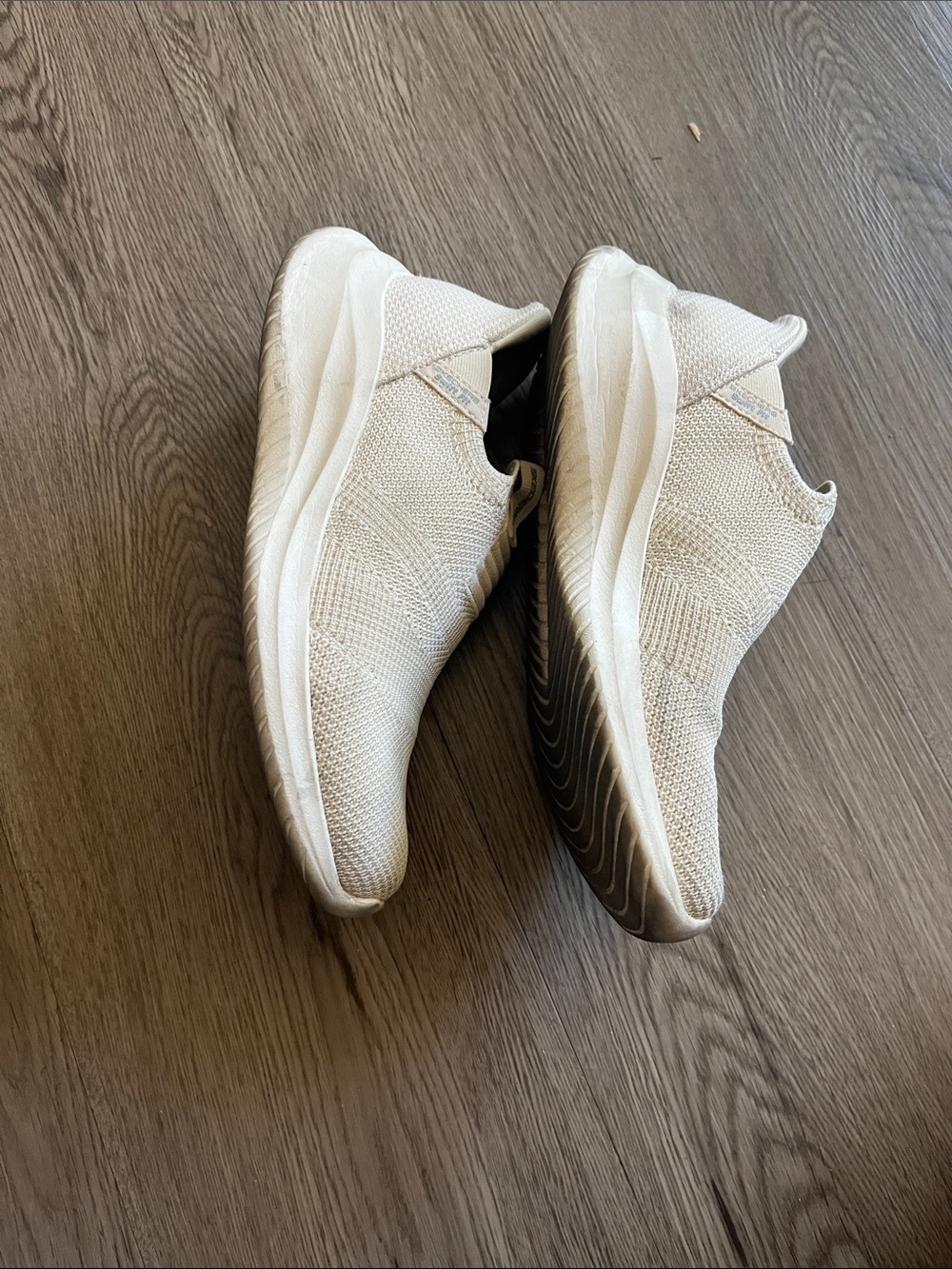 Lightweight Slip-On Knit Sneakers in Cream - Picture 2 of 6